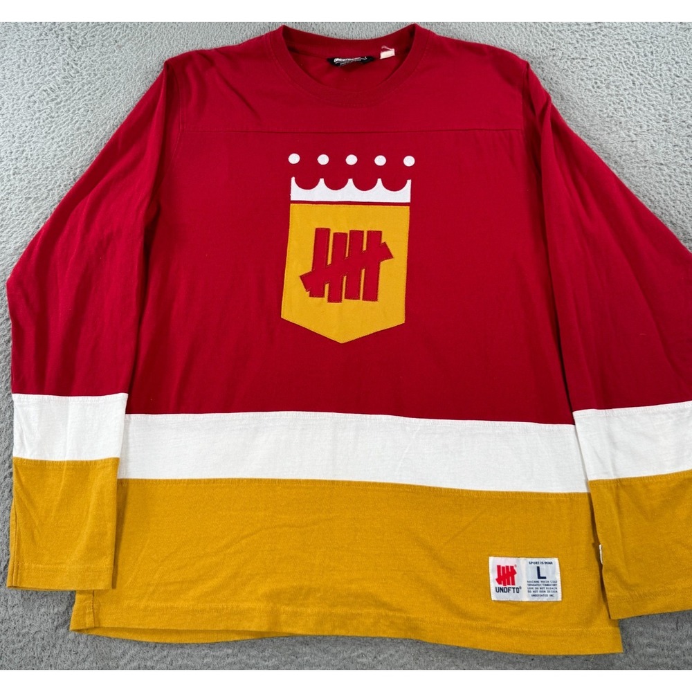 Undefeated Red, White & Yellow Long Sleeve Jersey